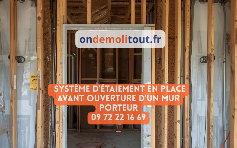 Étaiement d'un mur porteur avant ouverture